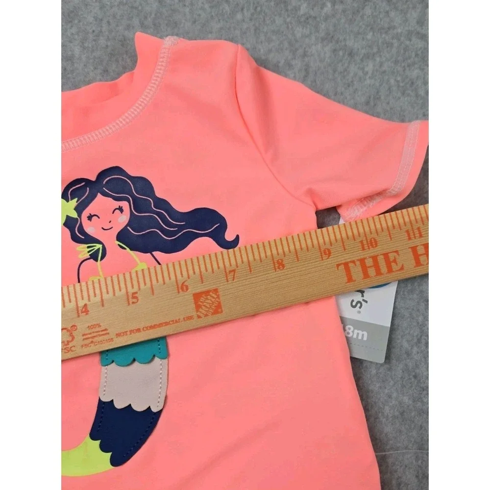 Carter's Girls Size 18 months 2 Piece Swimsuit Bathing‎ Suit Mermaid NEW